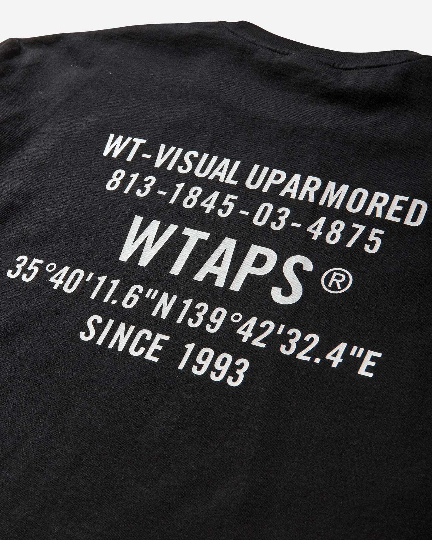 WTAPS Spec/Ls/Cotton Black T-Shirts Longsleeve 252ATDT-LTM04S BLACK