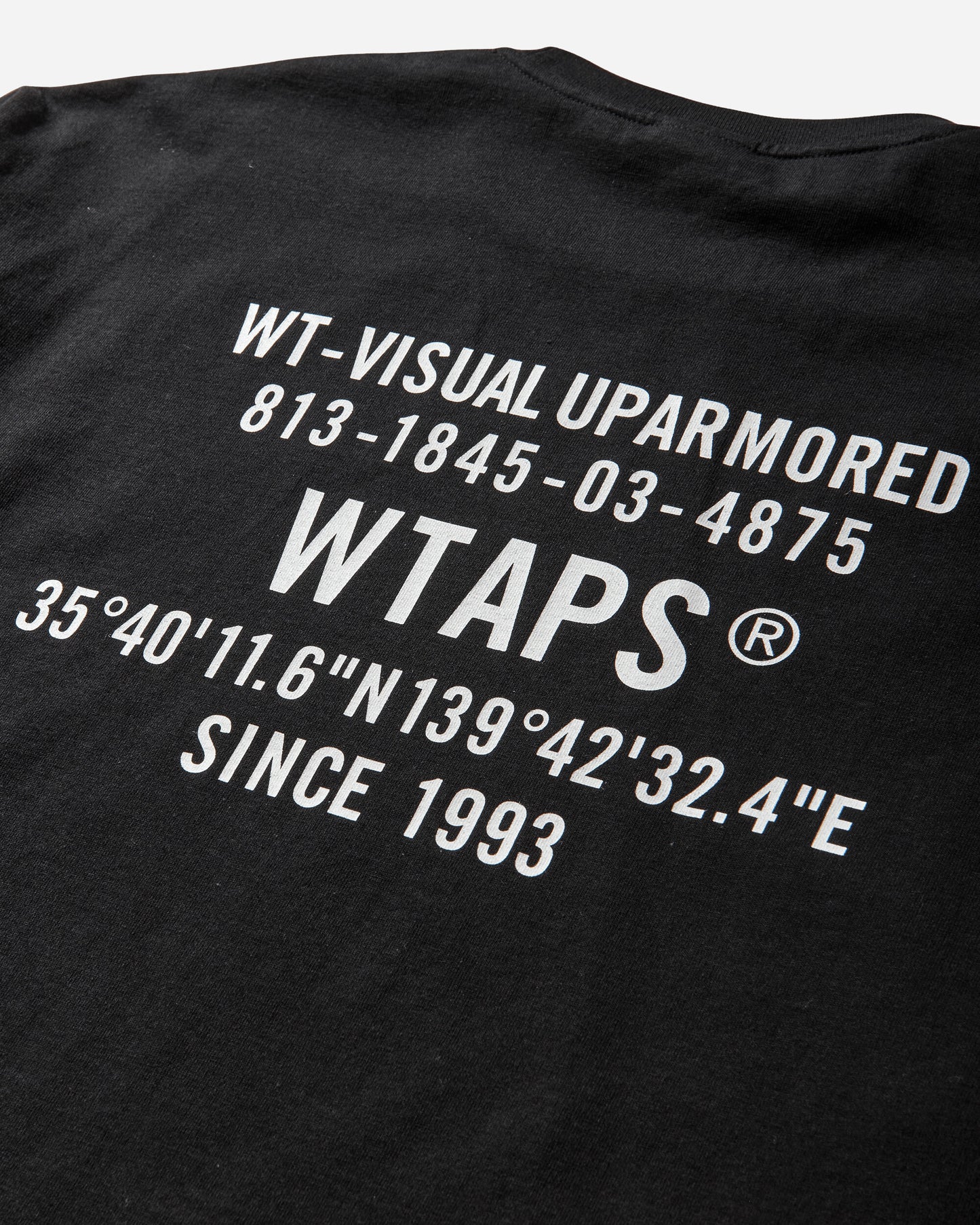 WTAPS Spec/Ls/Cotton Black T-Shirts Longsleeve 252ATDT-LTM04S BLACK