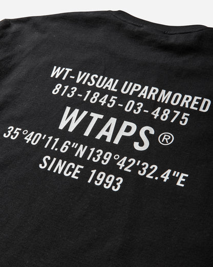 WTAPS Spec/Ls/Cotton Black T-Shirts Longsleeve 252ATDT-LTM04S BLACK