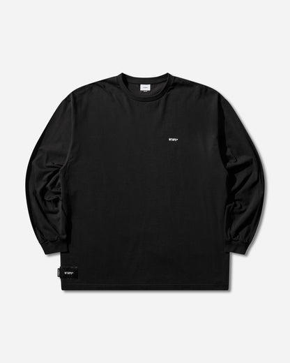 WTAPS Spec/Ls/Cotton Black T-Shirts Longsleeve 252ATDT-LTM04S BLACK