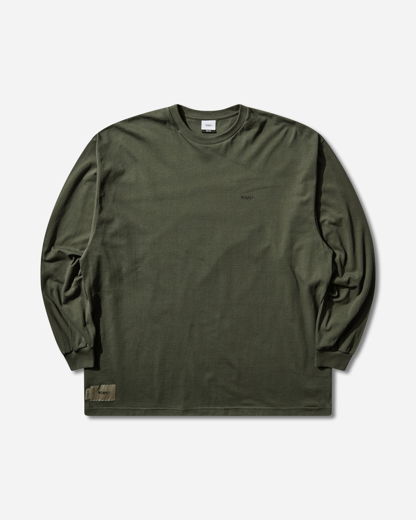 WTAPS Spec/Ls/Cotton Olive Drab T-Shirts Longsleeve 252ATDT-LTM04S OLIVEDRAB
