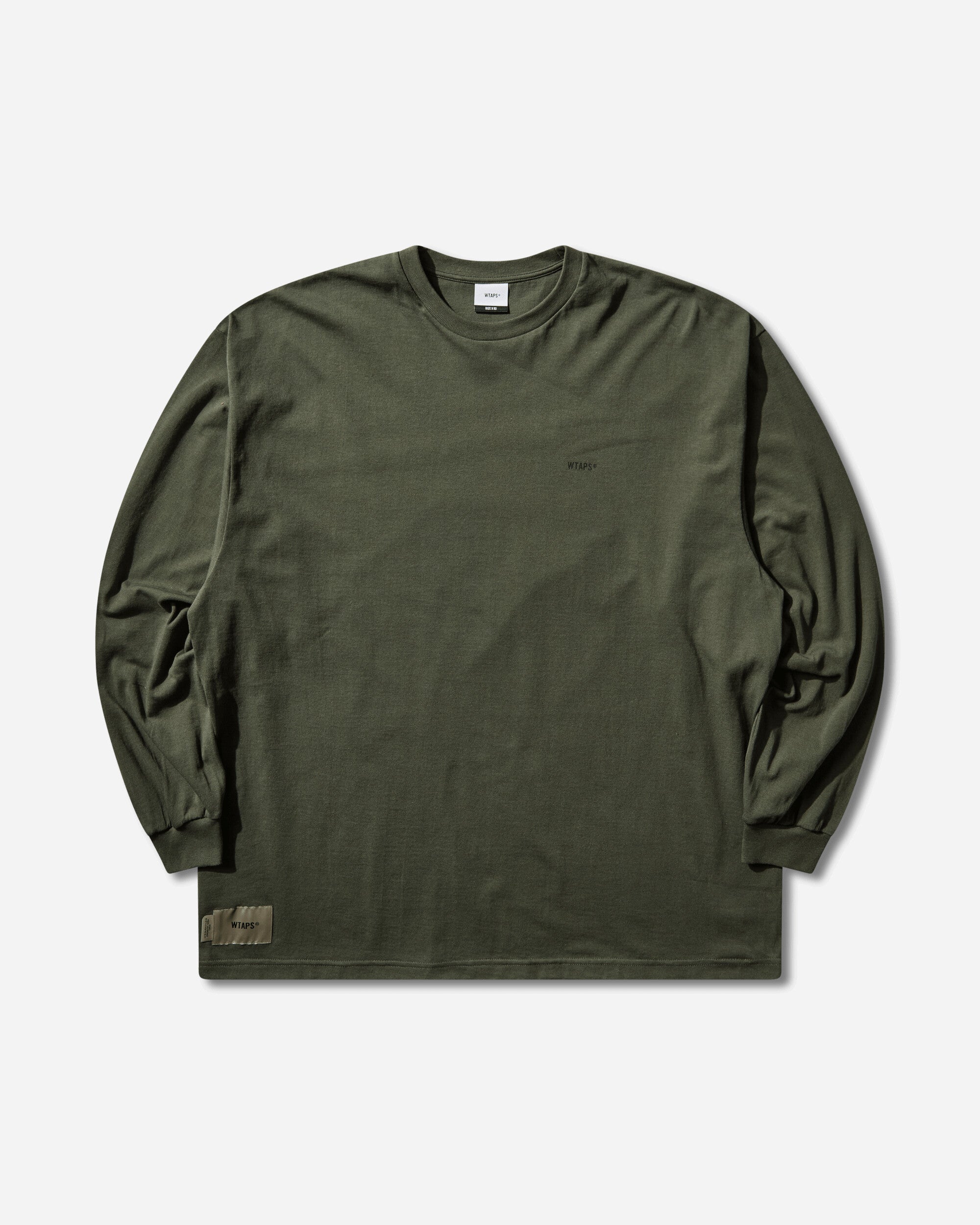 WTAPS Spec/Ls/Cotton Olive Drab T-Shirts Longsleeve 252ATDT-LTM04S OLIVEDRAB