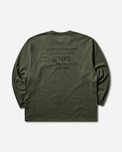 WTAPS Spec/Ls/Cotton Olive Drab T-Shirts Longsleeve 252ATDT-LTM04S OLIVEDRAB