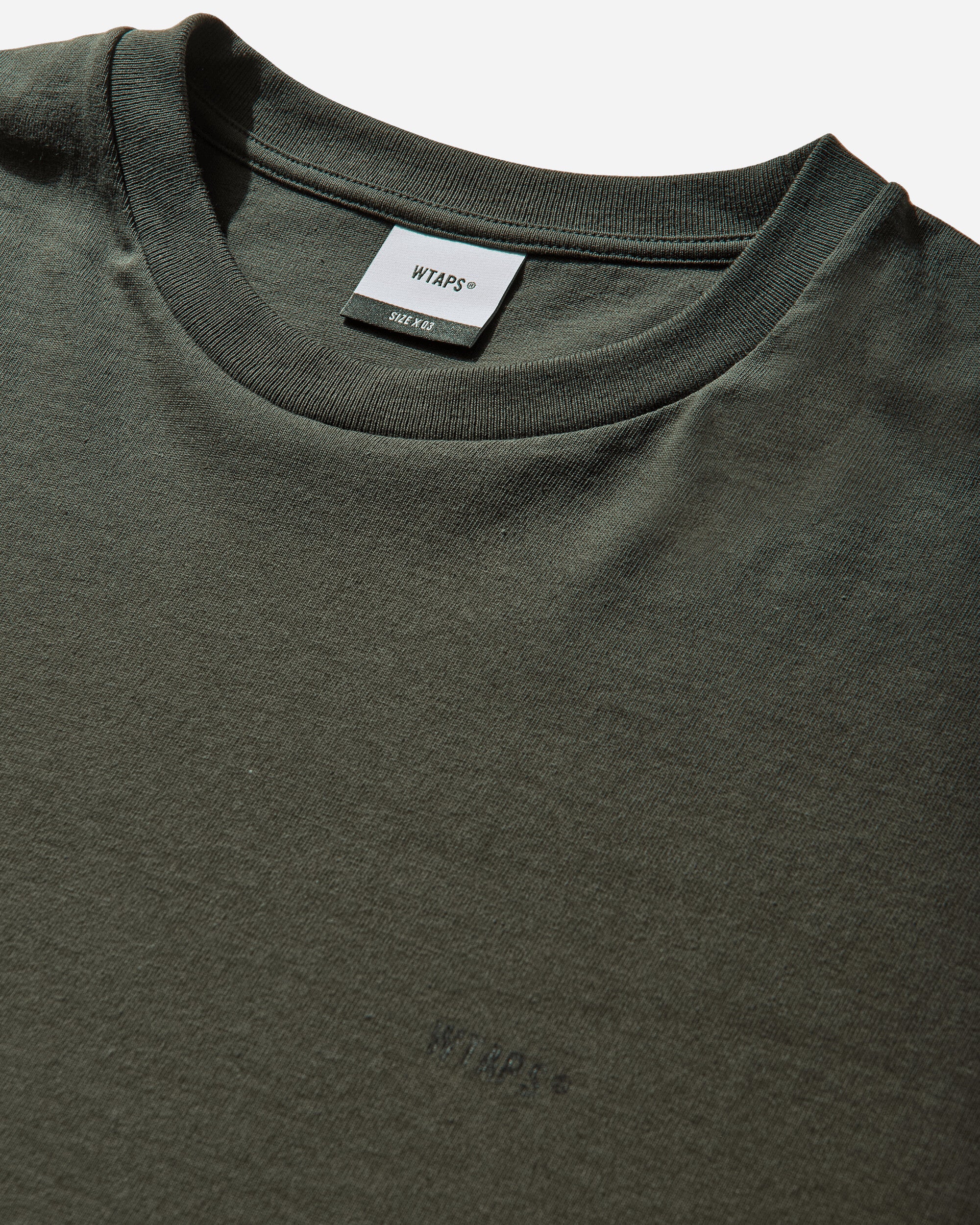 WTAPS Spec/Ls/Cotton Olive Drab T-Shirts Longsleeve 252ATDT-LTM04S OLIVEDRAB