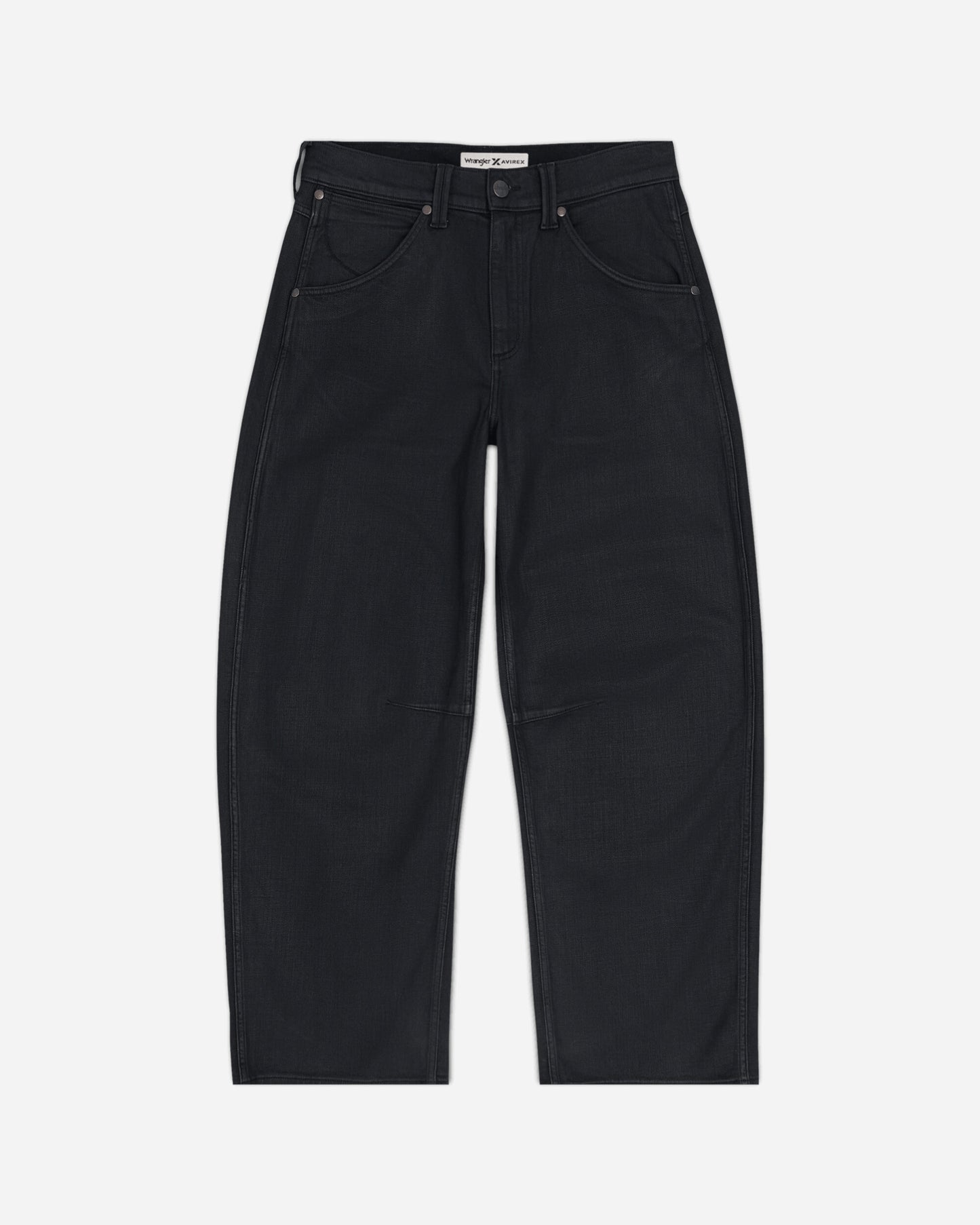 Wrangler Barrel Jeans Black Coated Pants Denim 112384253 BLACKCOATED