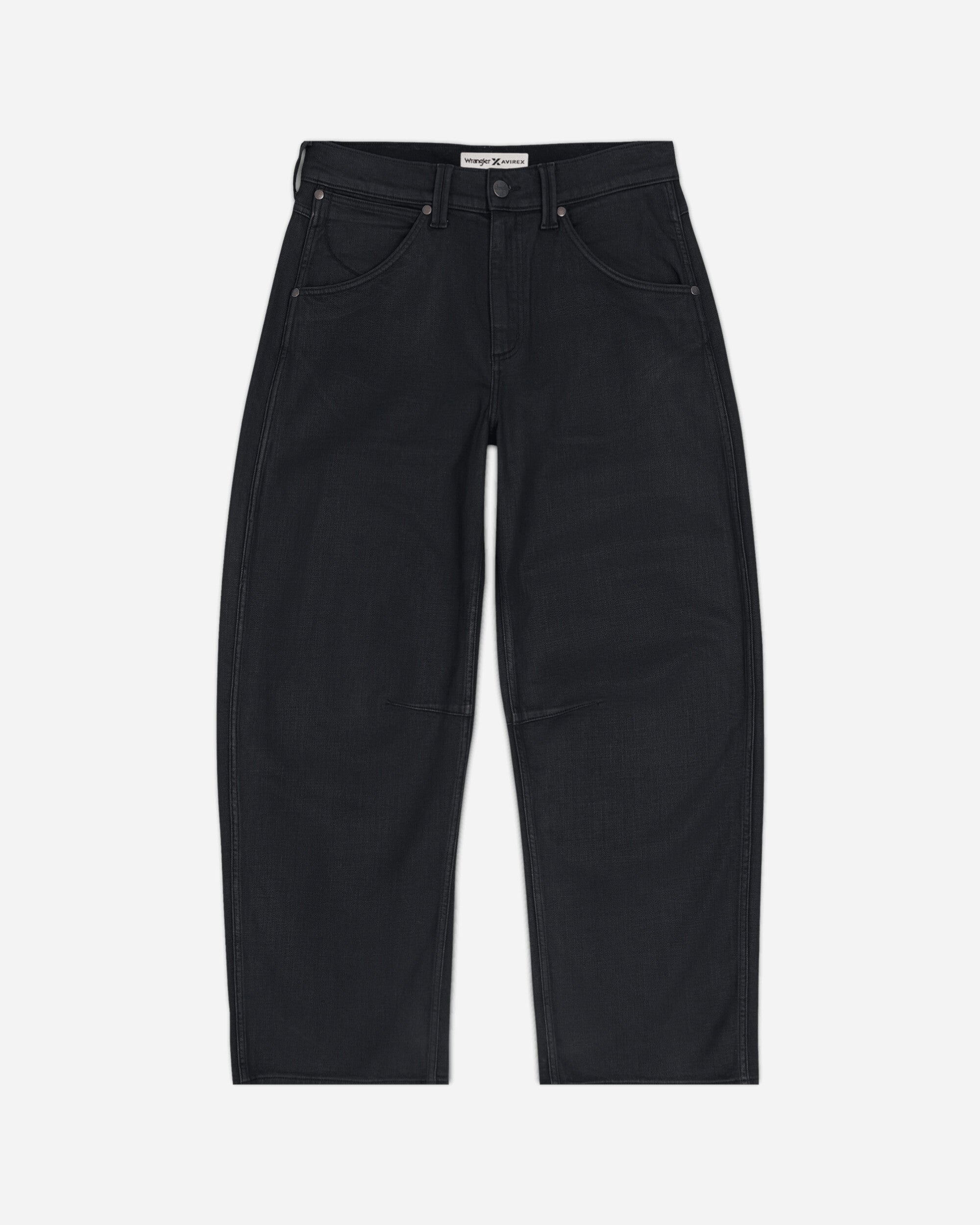 Wrangler Barrel Jeans Black Coated Pants Denim 112384253 BLACKCOATED