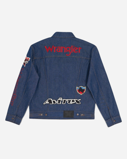 Wrangler Aop Patch Jacket Wrangler Blue Coats and Jackets Denim Jackets 112384272 WRANGLERBLUE