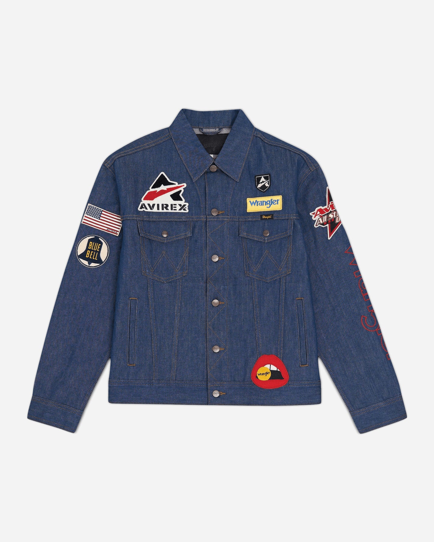 Wrangler Aop Patch Jacket Wrangler Blue Coats and Jackets Denim Jackets 112384272 WRANGLERBLUE