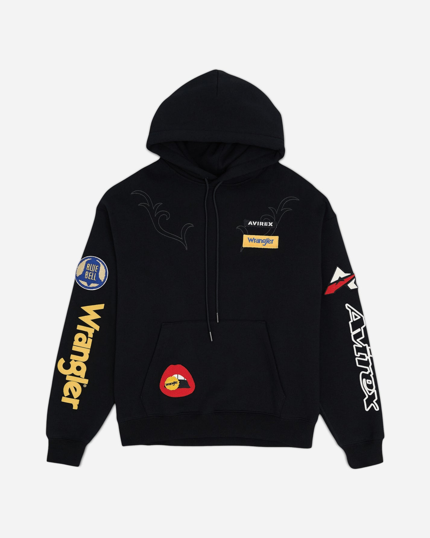 Wrangler Hoodie Black Sweatshirts Zip-Ups 112391330 BLACK