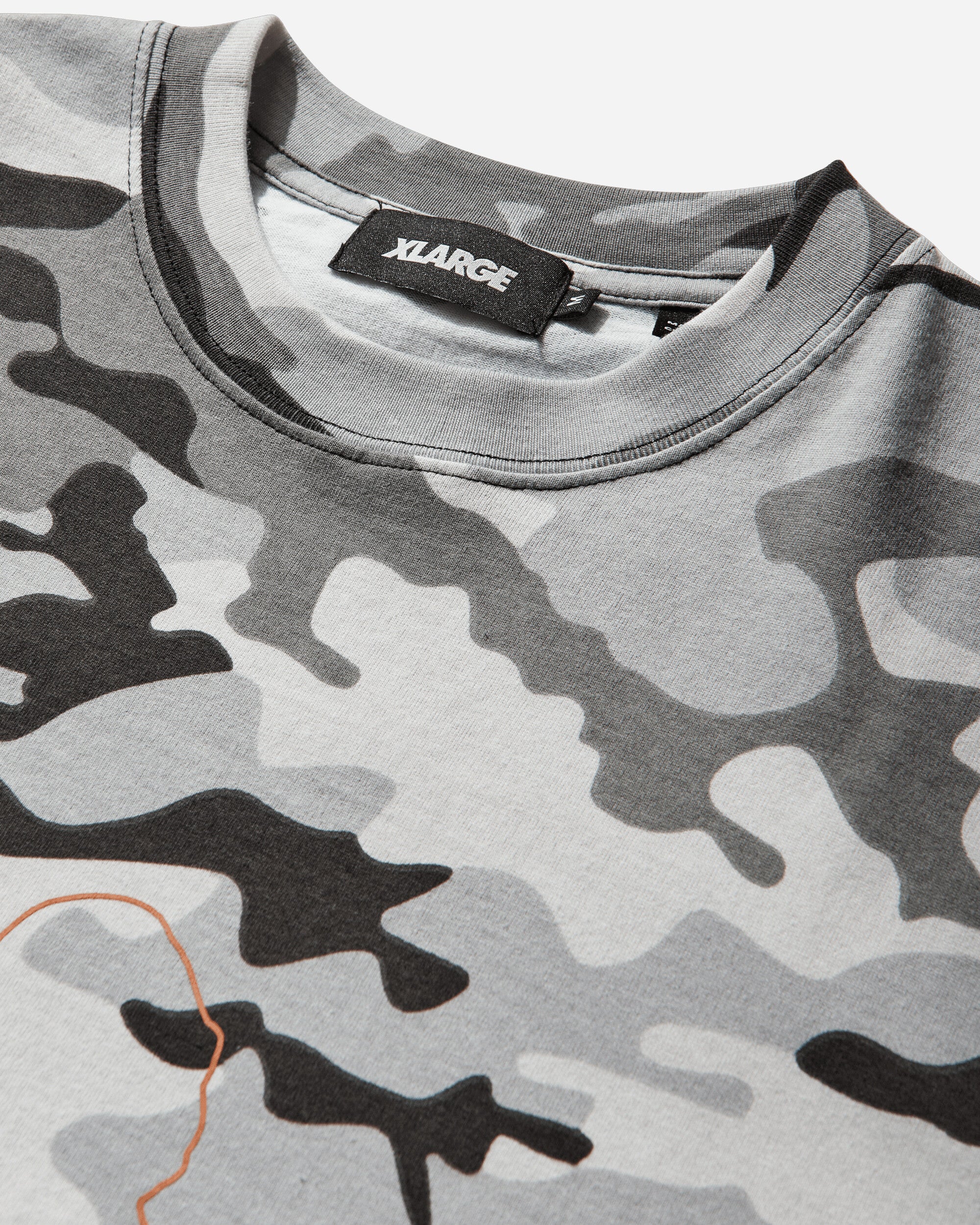 XLARGE CAMO URBAN LOGO S/S TEE GREY T-Shirts Shortsleeve 201261011011 11