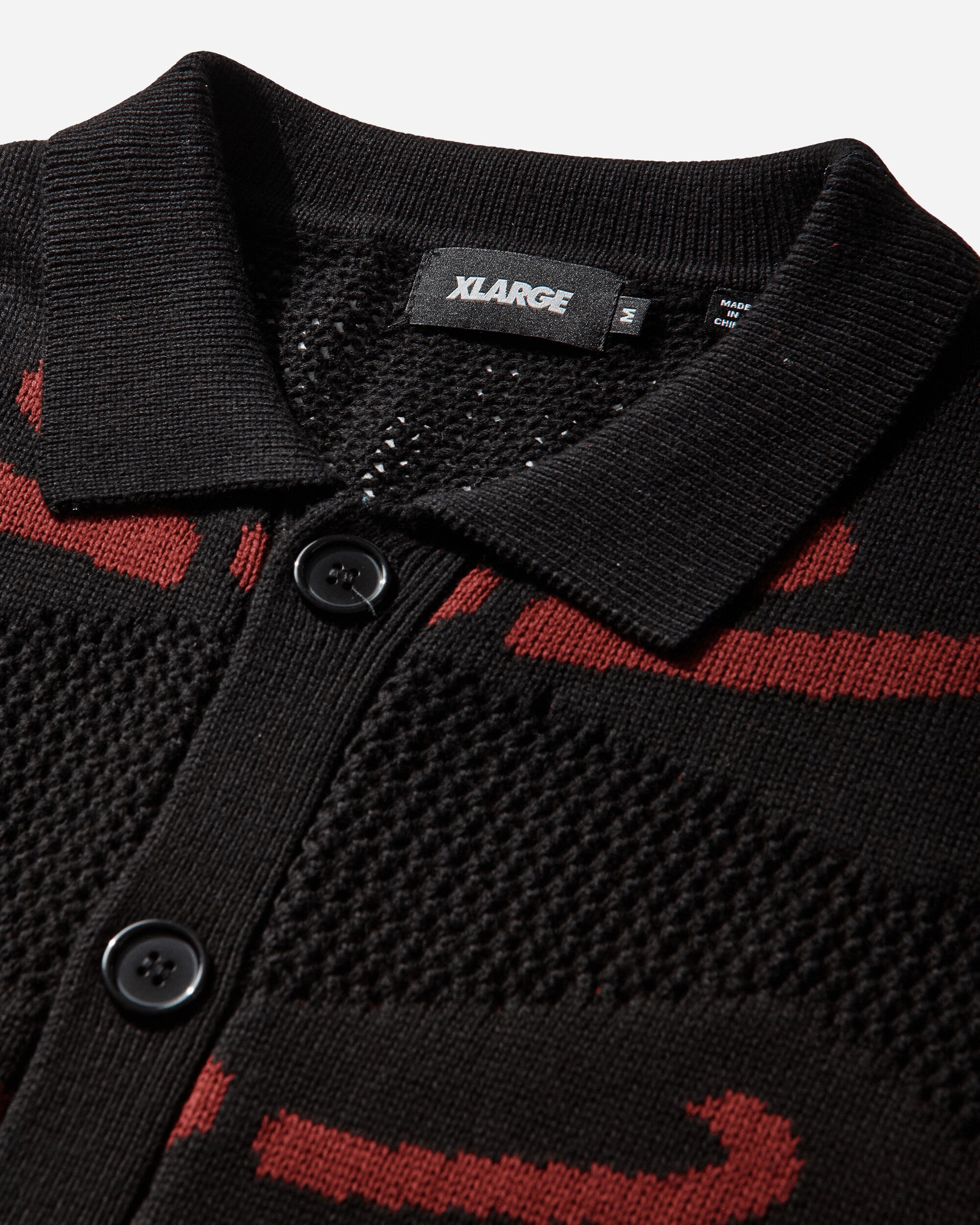 XLARGE SCANNER KNIT CARDIGAN BLACK Knitwears Sweaters 201261015001 10
