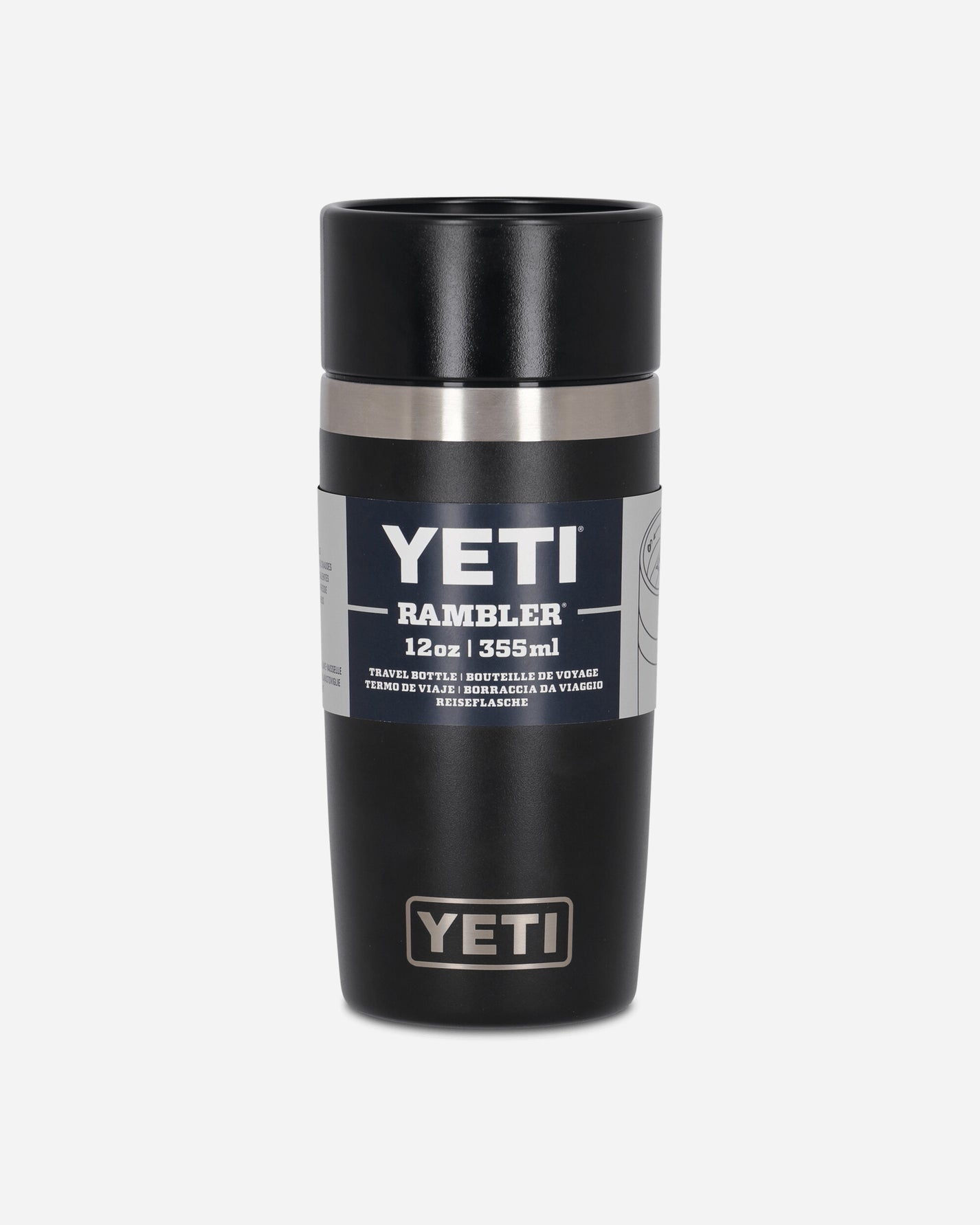 YETI Rambler 12 Oz Hotshot Bottle 2.0 Black Equipment Bottles and Bowls 70000002333 BLACK