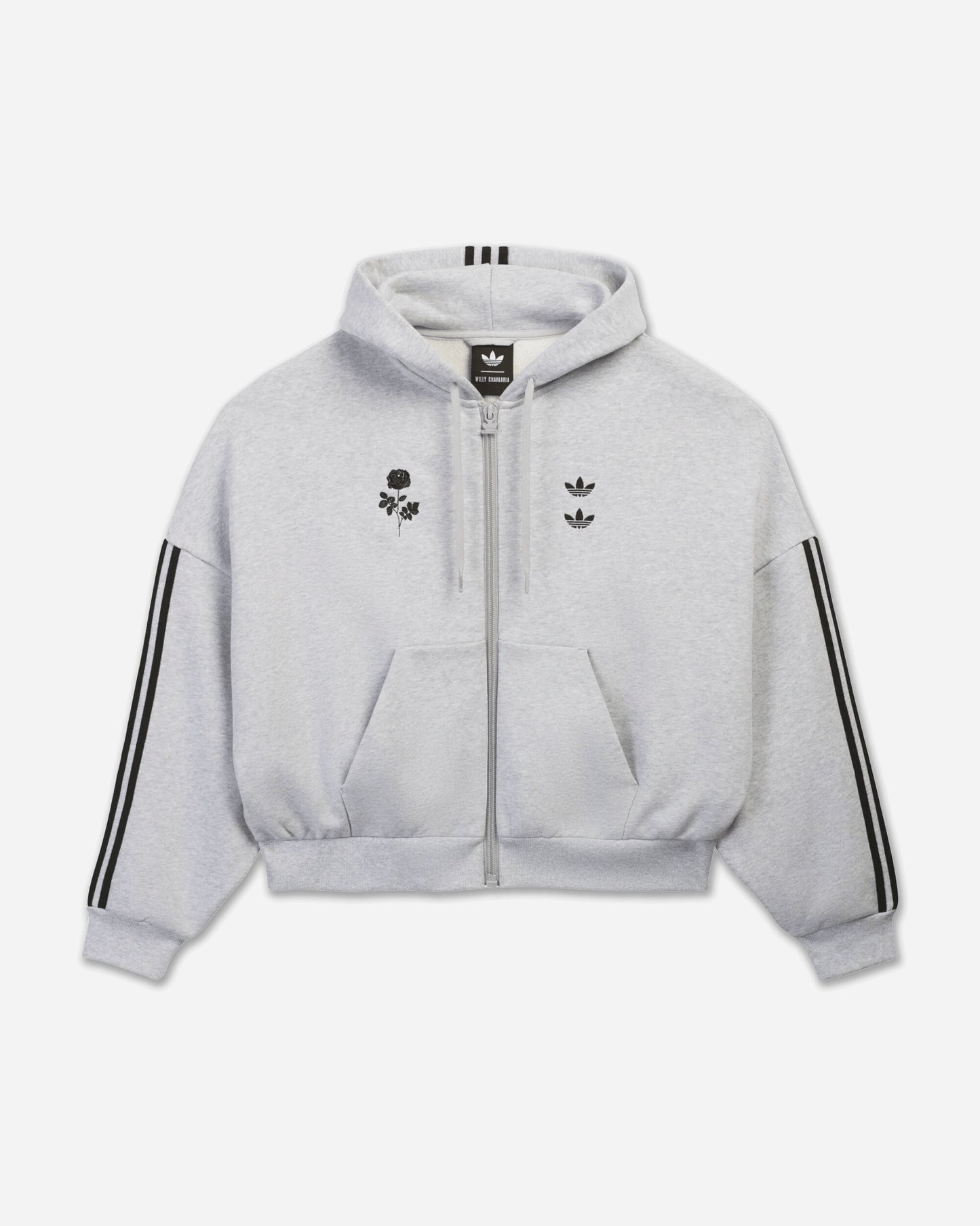 adidas Willy Chavarria Fz Hoody Light Grey Heather Sweatshirts Hoodies KV2250