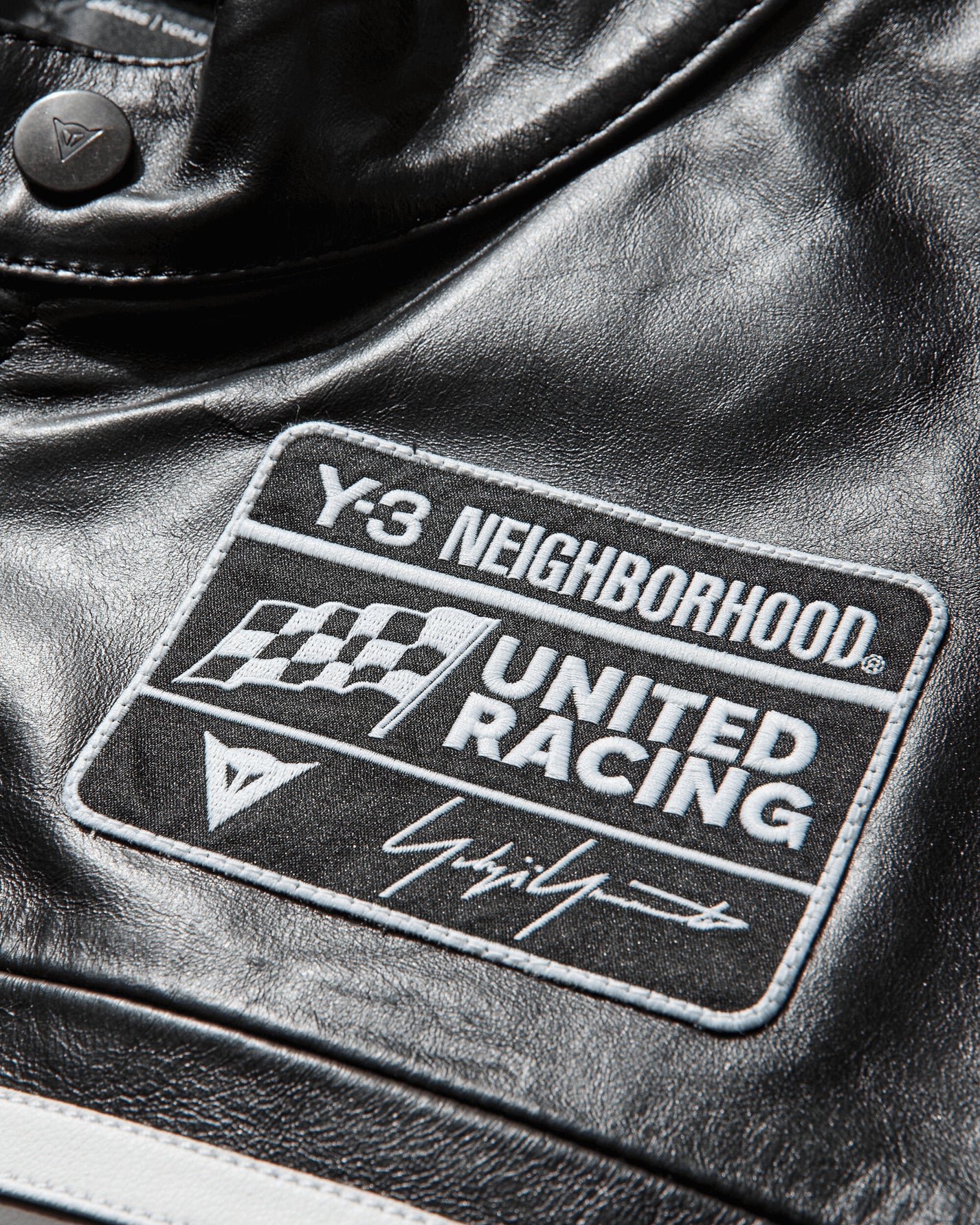 adidas Y 3 Nbhd Dainese Racer Jacket Black Coats and Jackets Leather Jackets KR1364