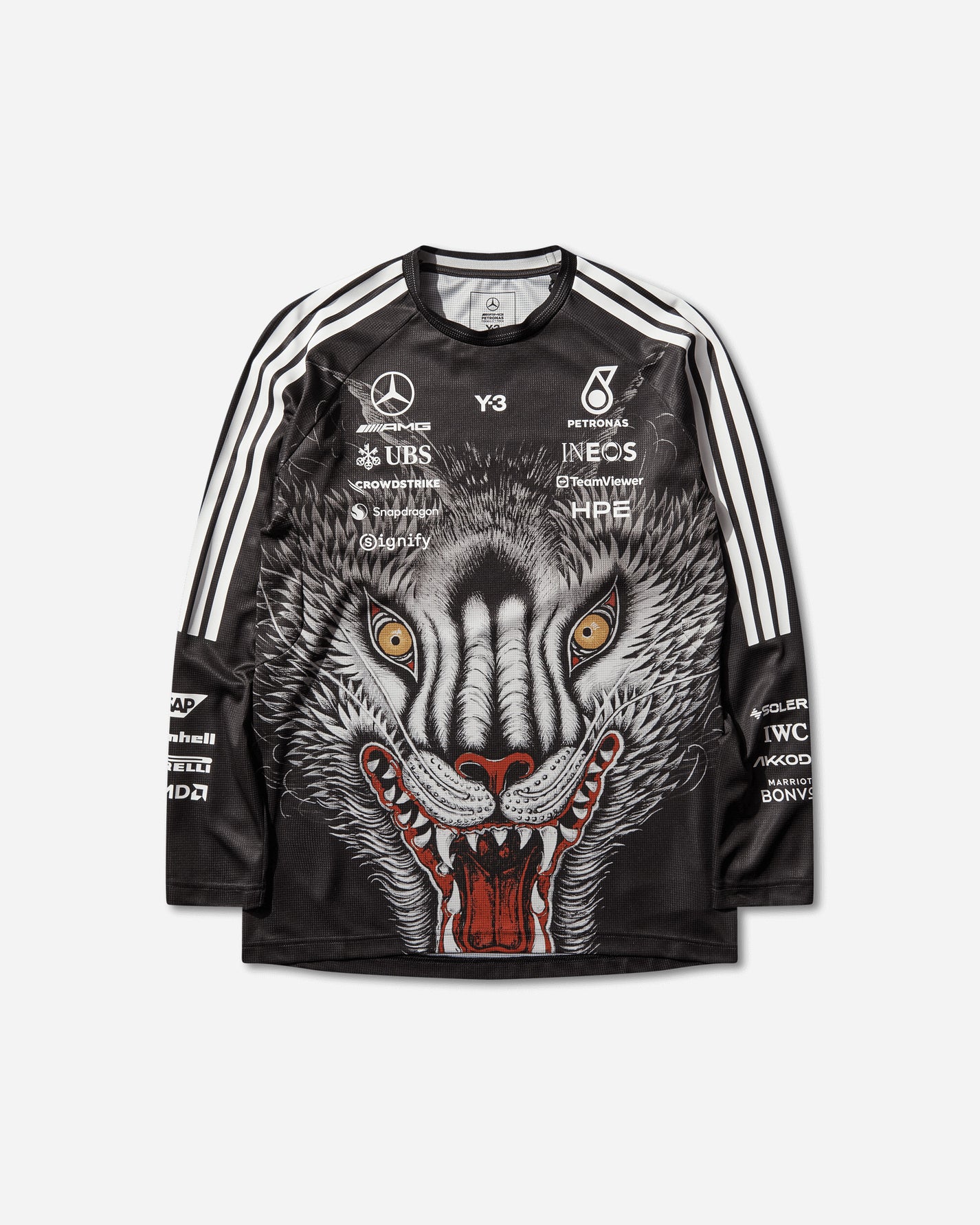 adidas F1 Drvr Ls Jrs Black Knitwears Sweaters KQ9852