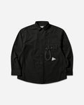 and wander 024  Dry Breathable Ls Shirt Black  Shirts Overshirt 5746143024 010