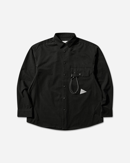 and wander 024  Dry Breathable Ls Shirt Black  Shirts Overshirt 5746143024 010