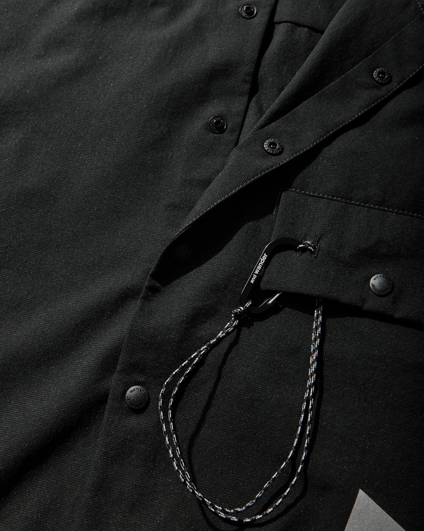 and wander 024  Dry Breathable Ls Shirt Black  Shirts Overshirt 5746143024 010