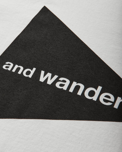 and wander 081  And Wander Big Logo Ss T White T-Shirts Shortsleeve 5746984076 030