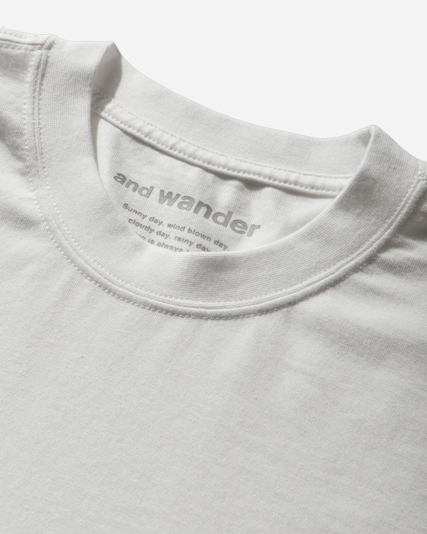 and wander 081  And Wander Big Logo Ss T White T-Shirts Shortsleeve 5746984076 030