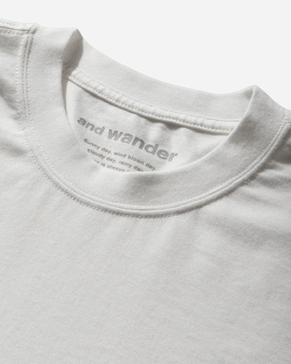 and wander 081  And Wander Big Logo Ss T White T-Shirts Shortsleeve 5746984076 030