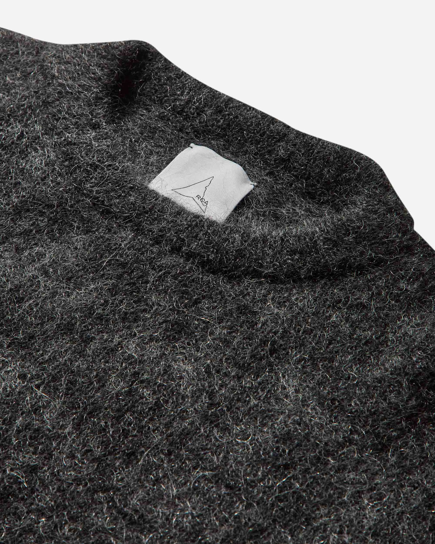 ROA Dropstitch Mohair Knit Crewneck Anthracite Knitwears Sweaters RBMW0522YA76 ANT0001