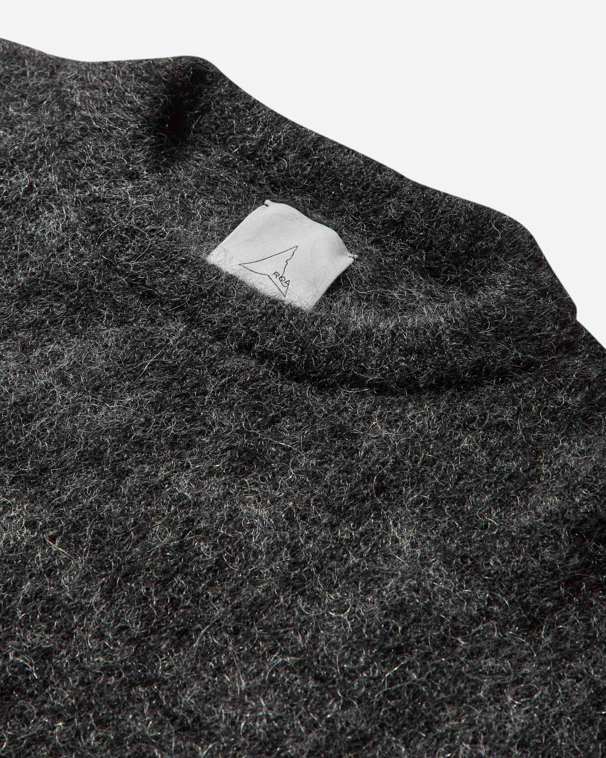 ROA Dropstitch Mohair Knit Crewneck Anthracite Knitwears Sweaters RBMW0522YA76 ANT0001