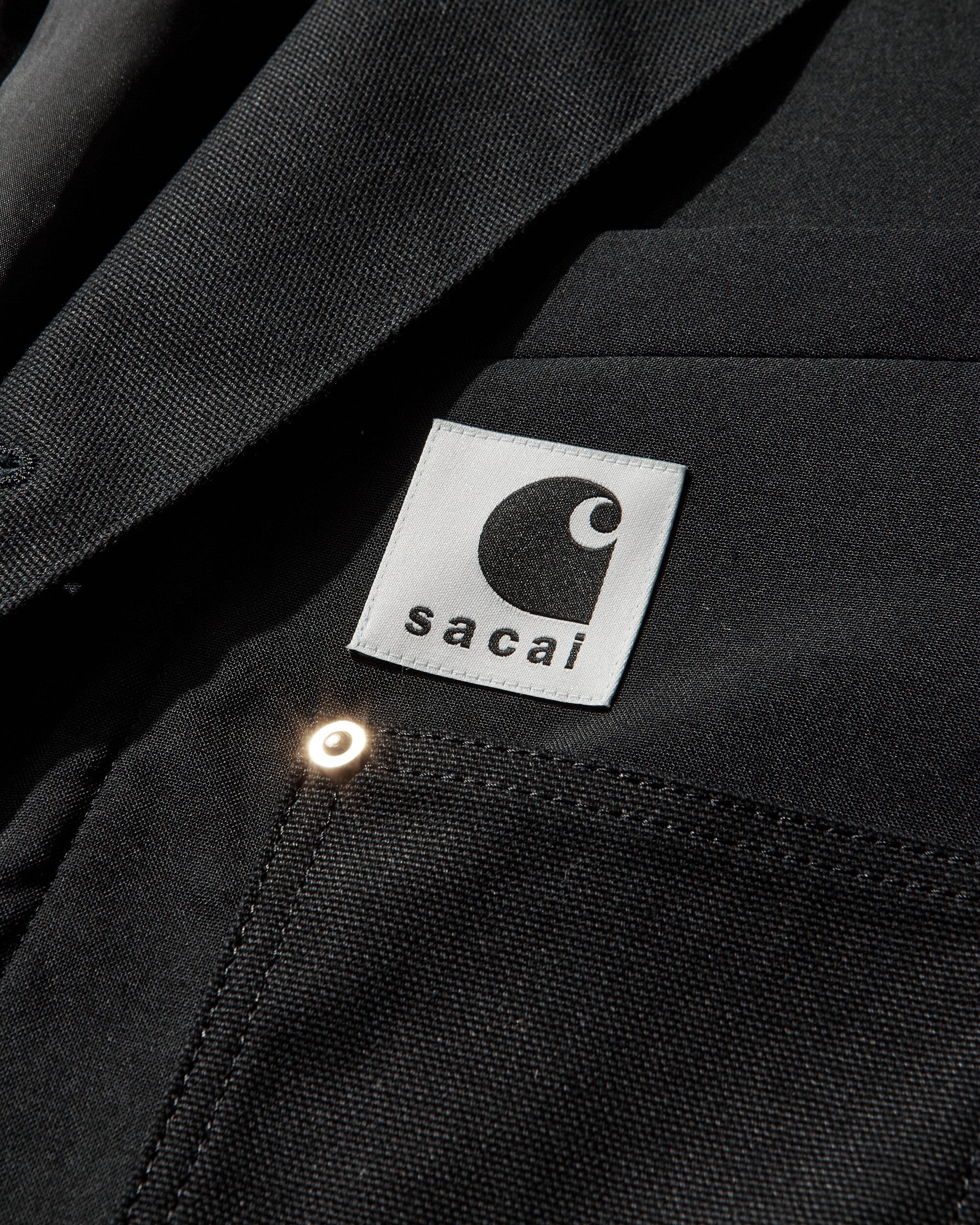 sacai Carhartt Wip Suiting X Duck Jacket Black Coats and Jackets Blazers 26-03989M 001
