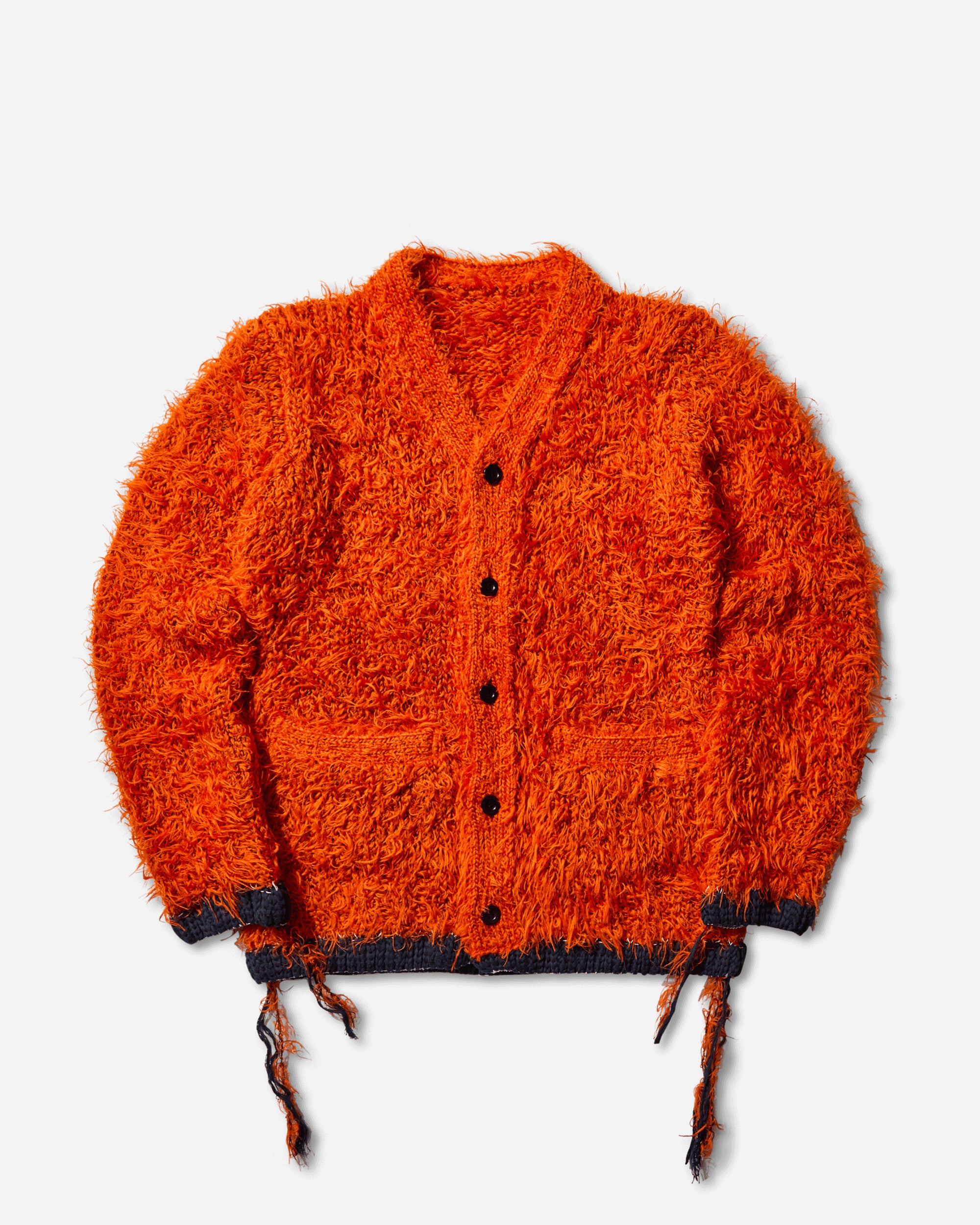 sacai Furry Knit Cardigan Orange Knitwears Cardigans 25-03837M 851