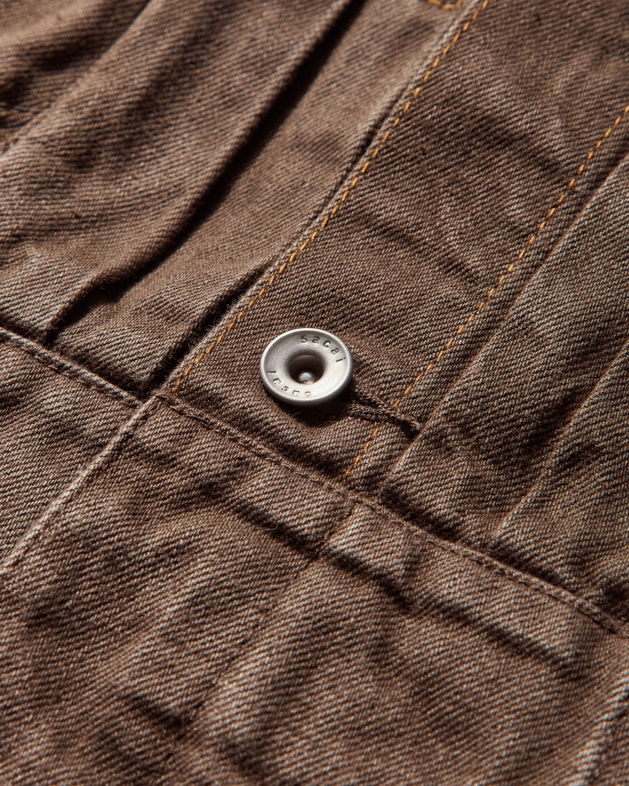 sacai Denim Jacket Brown Coats and Jackets Denim Jackets 25-03751M 601