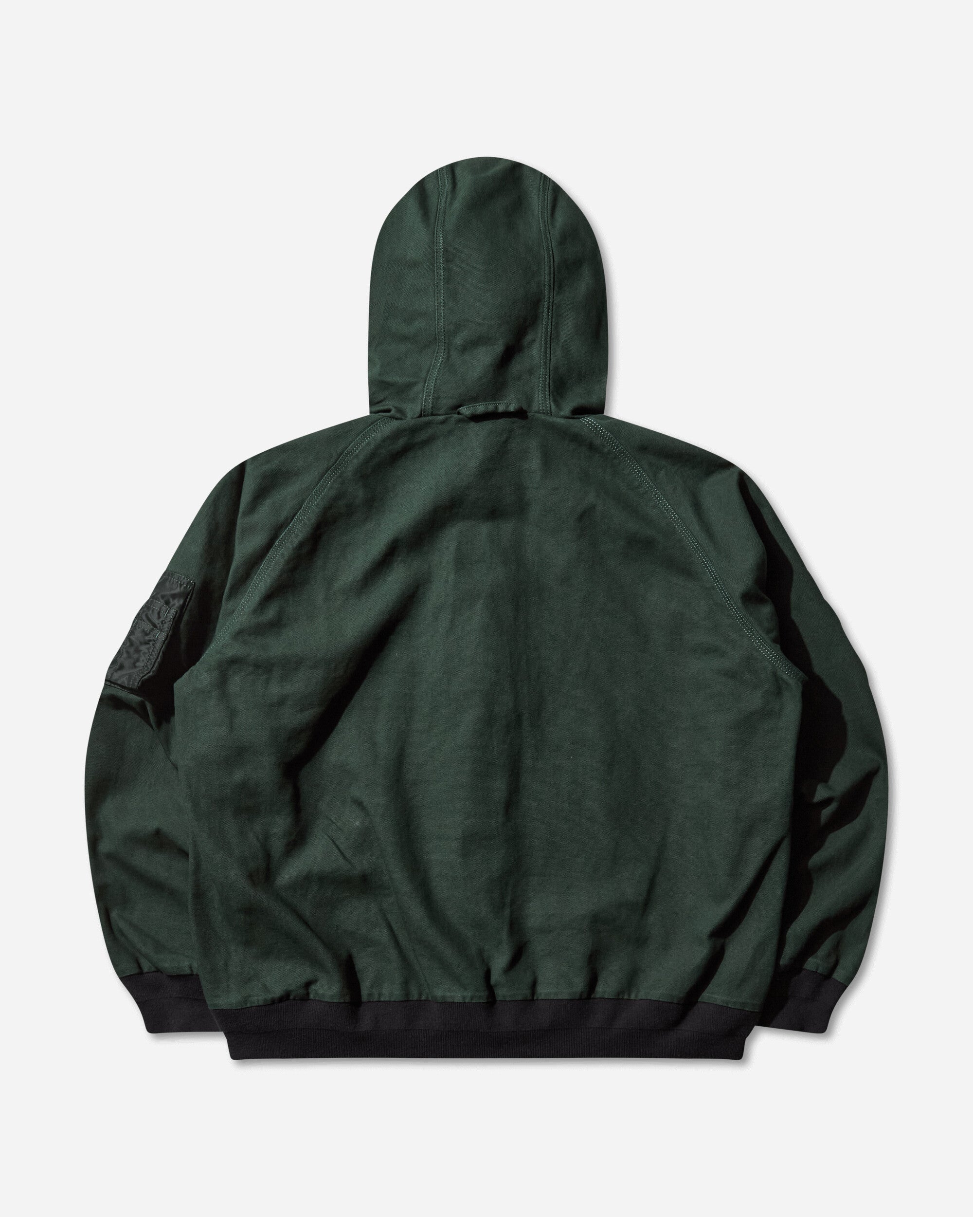 sacai Carhartt Wip Washed Duck Hooded Blouson Green Coats and Jackets Jackets 25-03859M 551