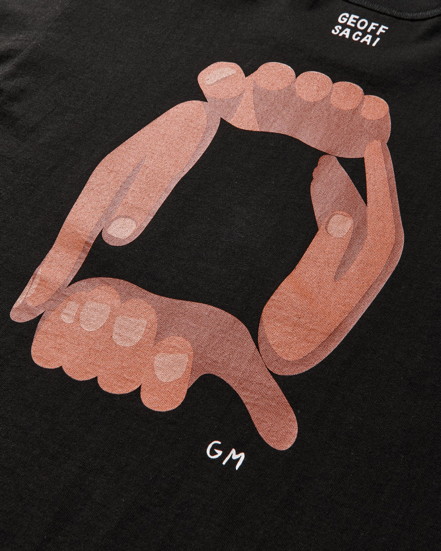 sacai Geoff Sacai  Print L S T-Shirt Black T-Shirts Longsleeve 26-01122S 001