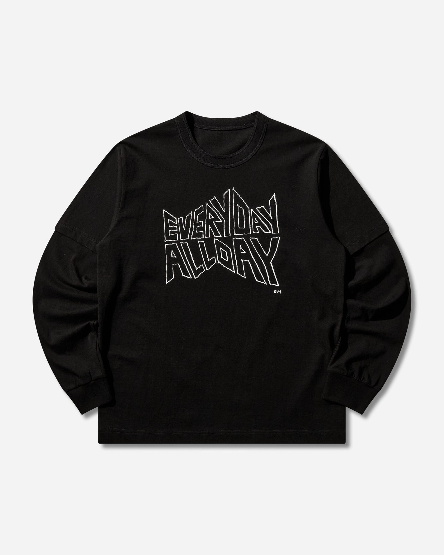 sacai Geoff Sacai  Print L S T-Shirt Black T-Shirts Longsleeve 26-01122S 001