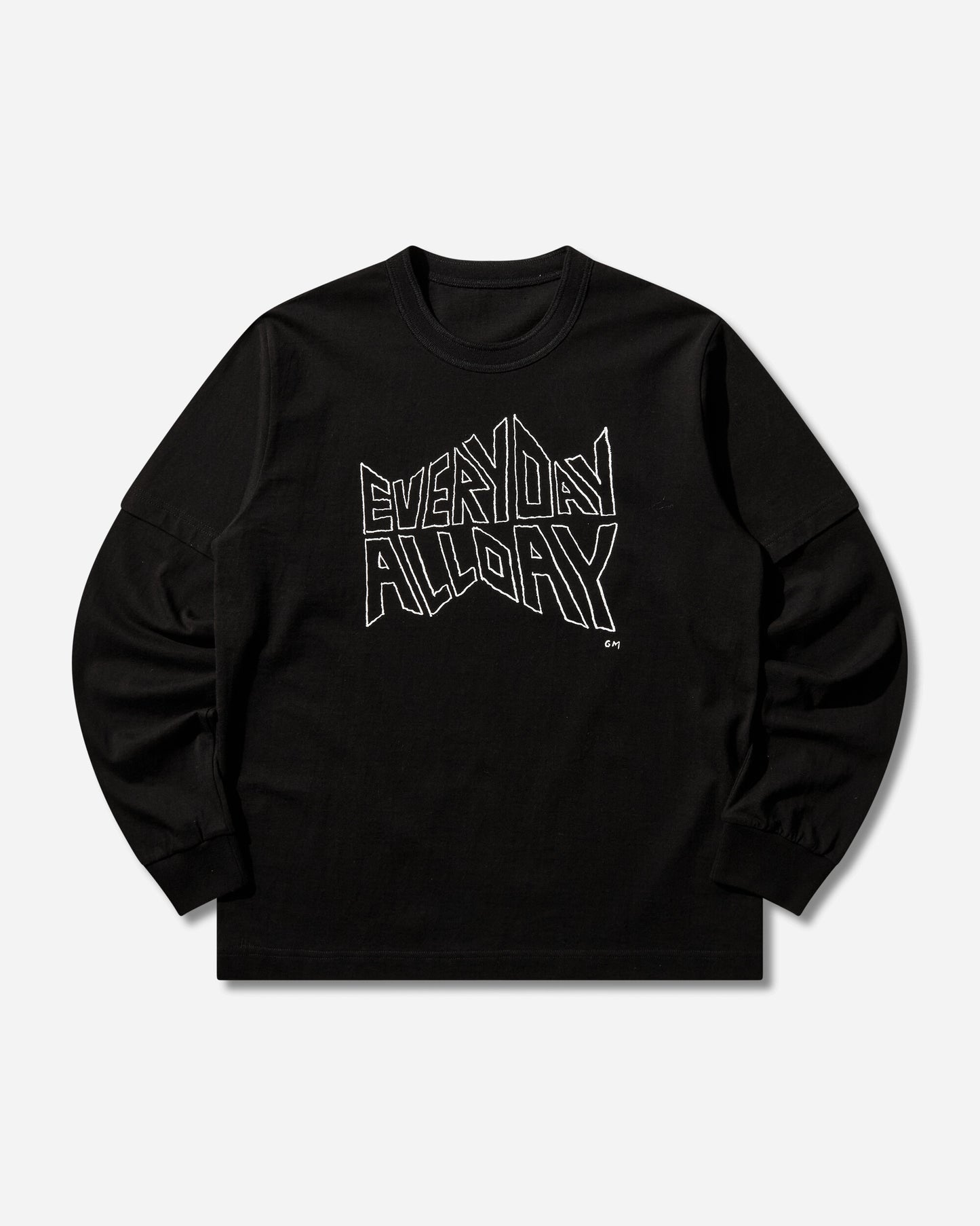 sacai Geoff Sacai  Print L S T-Shirt Black T-Shirts Longsleeve 26-01122S 001