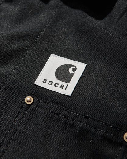 sacai Carhartt Wip Duck Shirt Black Shirts Longsleeve Shirt 26-03991M 001