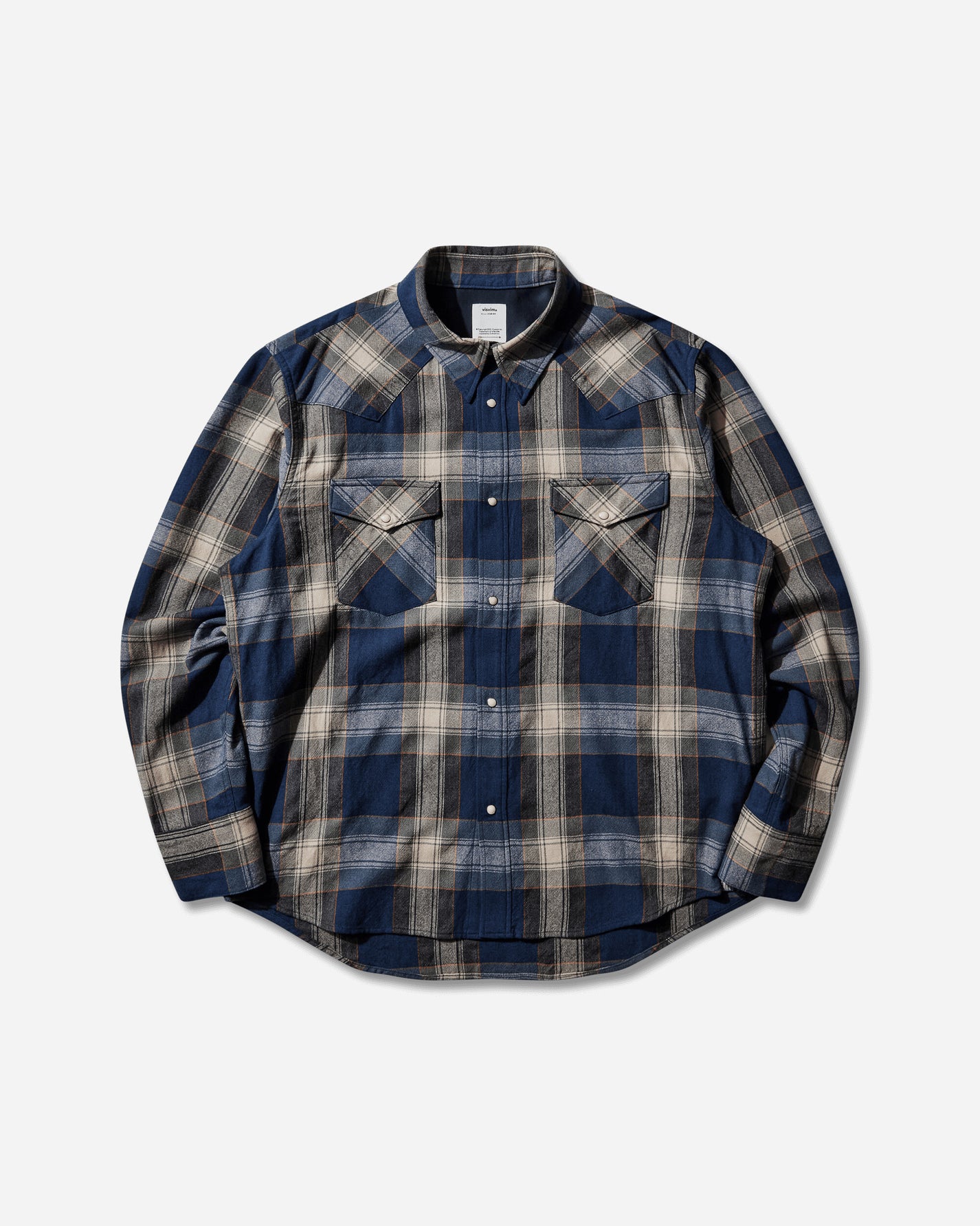 visvim Four Corners Check L/S Blue Shirts Longsleeve Shirt 0125205011017 1