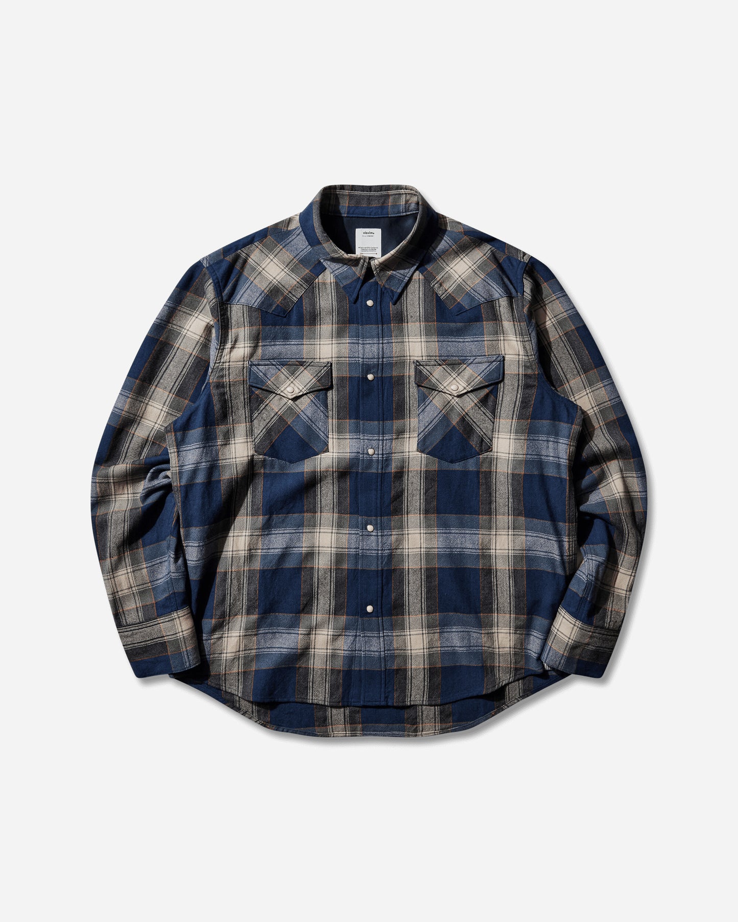 visvim Four Corners Check L/S Blue Shirts Longsleeve Shirt 0125205011017 1