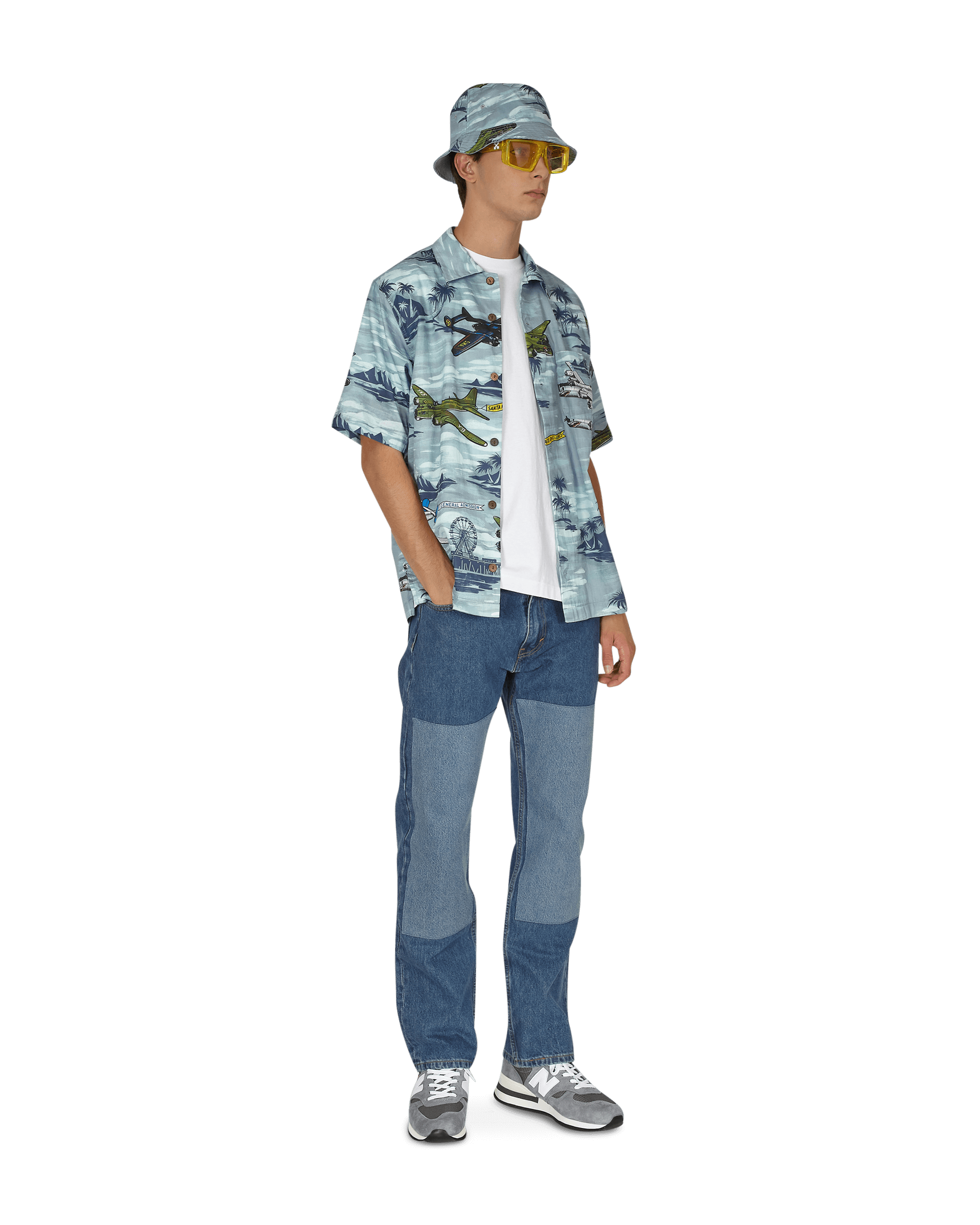 General Admission Santa Monica Airlines Bomber Plane Multi Shirts Shortsleeve SMA07 MULTI